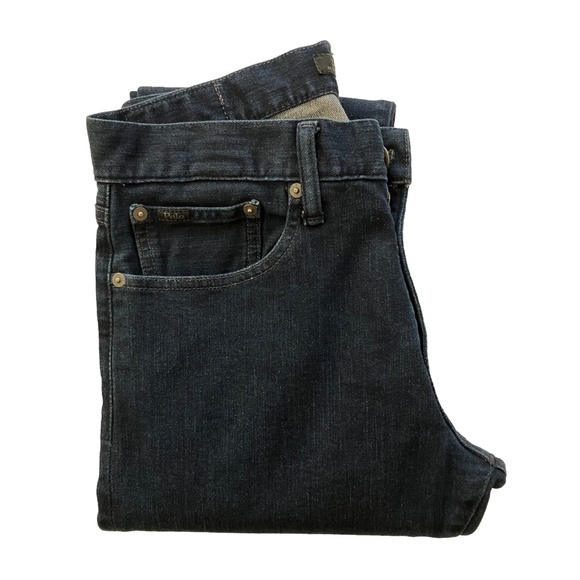 Hampton Relaxed Straight Stretch Jean Polo Ralph Lauren 30 Waist X 28 Inseam - Picture 3 of 17